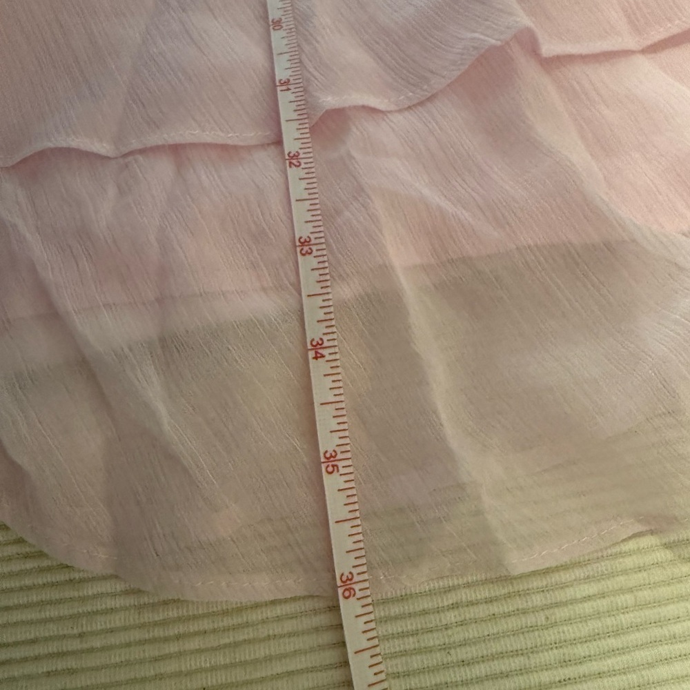 Express Pastel Pink Tiered Ruffle Cocktail Dress Sleeveless Women’s Small - Picture 3 of 8